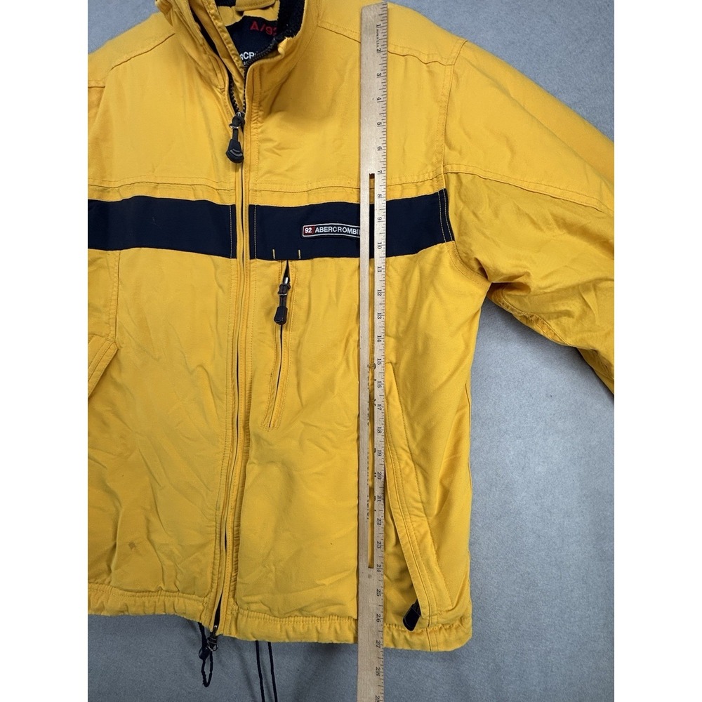Vintage Abercrombie & Fitch A92 Fleece Lined Winter Ski Jacket Yellow Men's Sz S - Picture 14 of 14